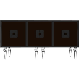 现代实木边柜su模型