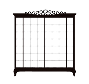 简欧实木衣柜su模型