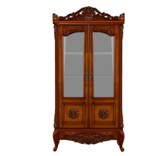 欧式实木衣柜su模型