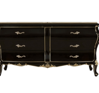 欧式实木边柜su模型