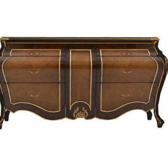 欧式实木端景台su模型