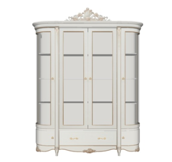 欧式实木衣柜su模型