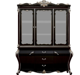 欧式实木衣柜su模型