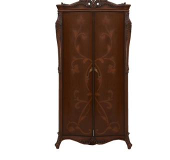 欧式实木衣柜su模型