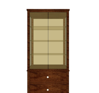 现代实木装饰柜su模型