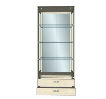 现代实木装饰柜su模型