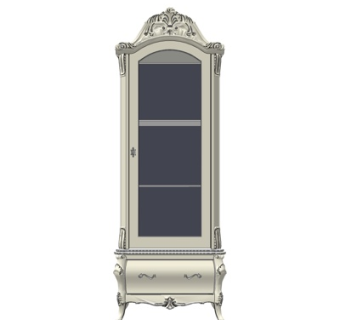 欧式实木装饰柜su模型