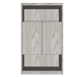 现代实木衣柜su模型