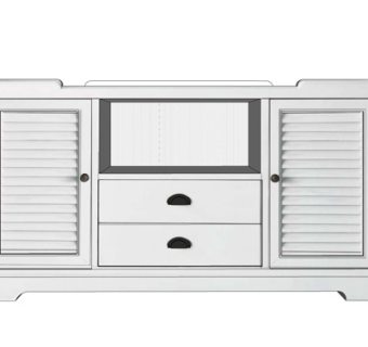 现代实木电视柜su模型