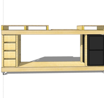 现代实木电脑桌su模型