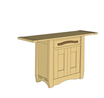 现代实木端景台su模型