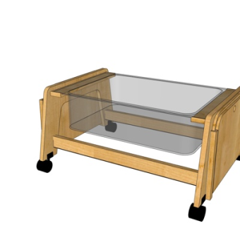 现代玻璃茶几su模型