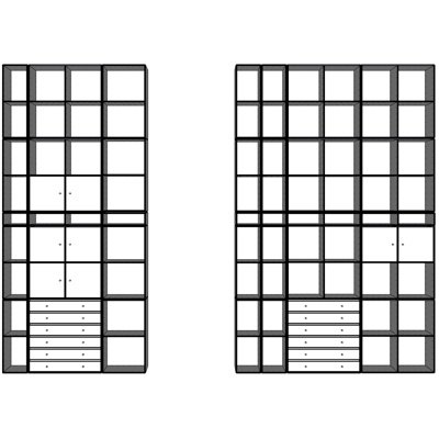 现代实木装饰架su模型