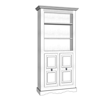 现代实木装饰柜su模型