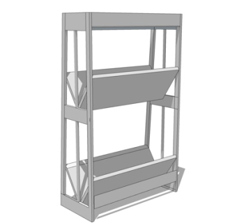 现代实木装饰柜su模型