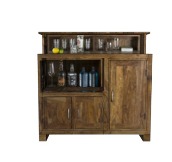 现代实木餐边柜su模型