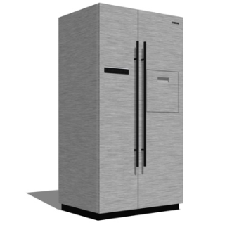 现代双门冰箱su模型