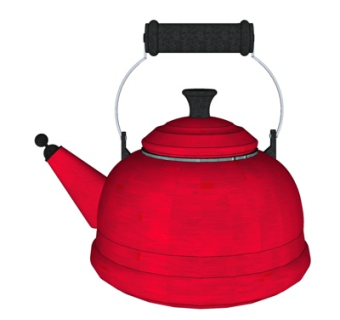 现代热水壶su模型