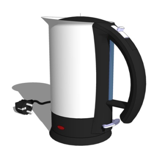 现代热水壶su模型