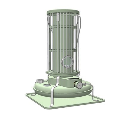 现代煤油取暖炉su模型