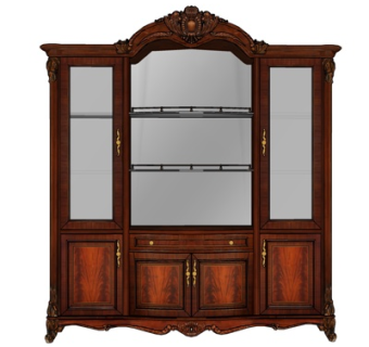 欧式古典酒柜su模型