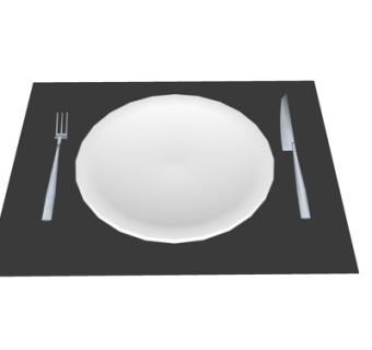 现代餐具su模型