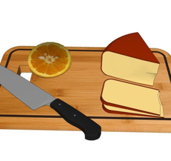 现代水果刀su模型