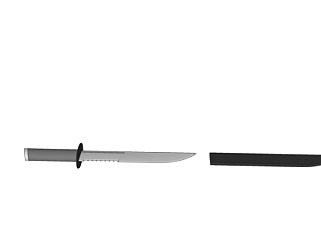 现代金属刀具su模型