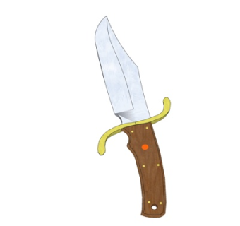 欧式复古匕首su模型