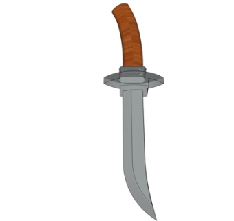 现代金属匕首su模型