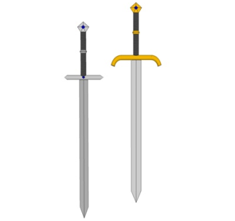 欧式复古刀剑su模型