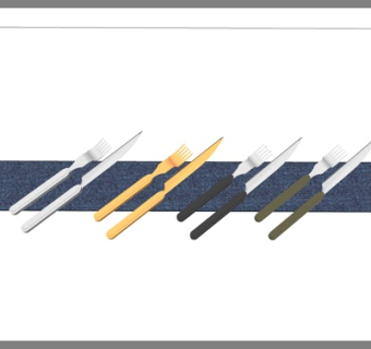 现代餐具su模型