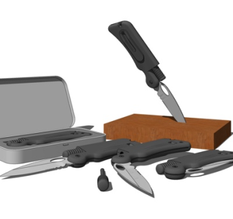 现代折叠刀su模型