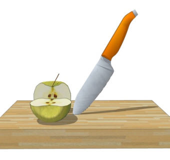 现代水果刀su模型