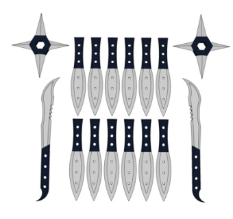 现代忍者手里剑玩具su模型