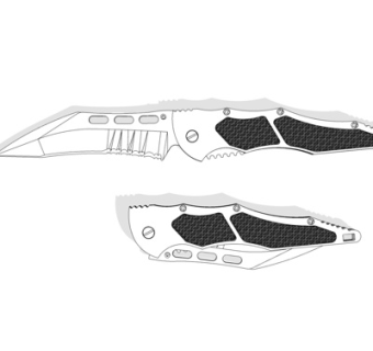 现代折叠刀su模型