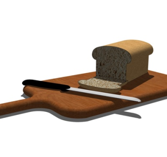 现代金属刀具su模型