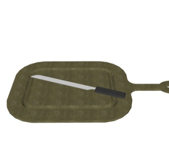 现代金属刀具su模型