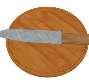 现代水果刀su模型