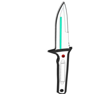 现代金属匕首su模型