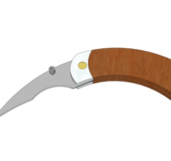 现代折叠刀su模型