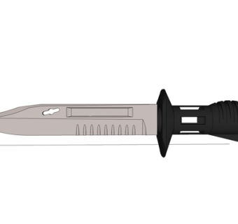 现代金属匕首su模型