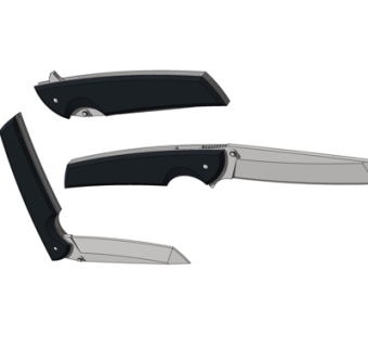 现代折叠刀su模型