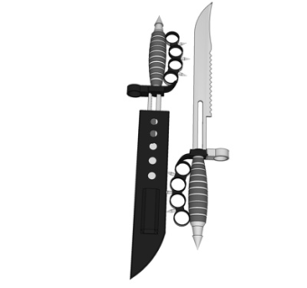 现代金属匕首su模型