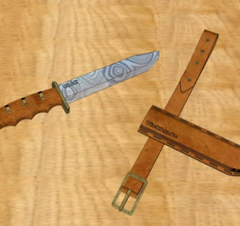 现代水果刀su模型