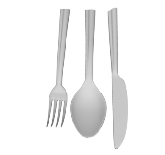 现代餐具su模型