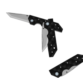 现代折叠刀su模型