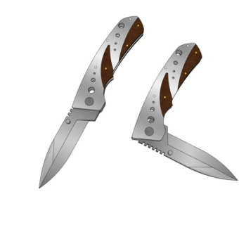 现代折叠刀su模型