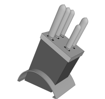 现代刀具收纳盒su模型