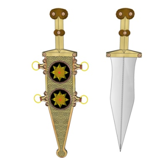 欧式复古刀剑su模型